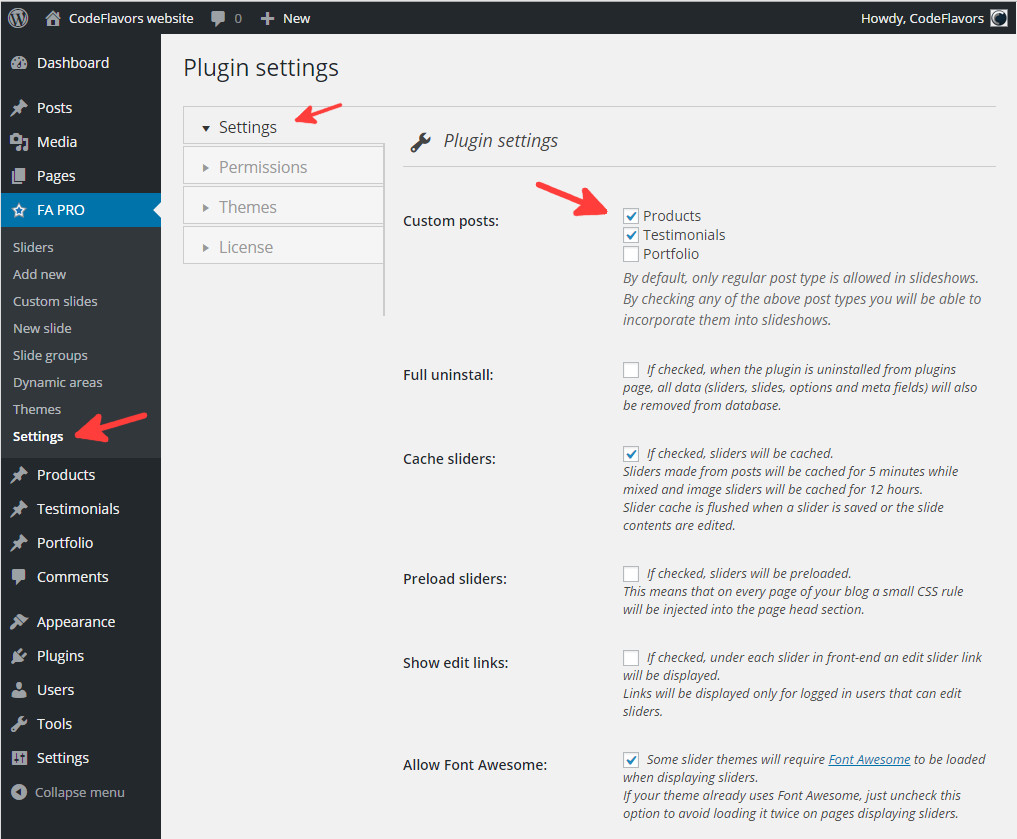 WordPress slider - allow custom post type in sliders